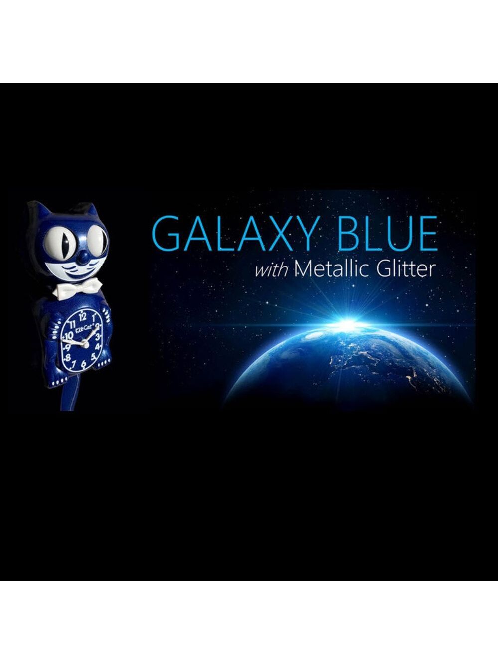 RETIRED Urban Outfitters Galaxy Blue Kit-Cat Clock - Picture 5 of 6